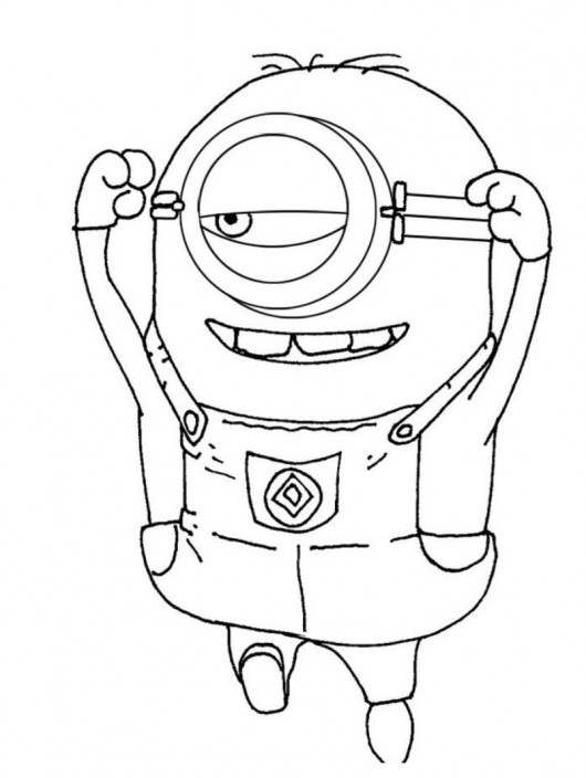 530x704 Minion Color Clipart Collection - Minion Outline Drawing
