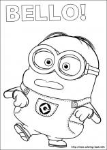 157x220 Minions Coloring Pages On Coloring - Minion Outline Drawing
