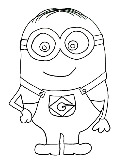 Minion Outline Drawing at PaintingValley.com | Explore collection of ...