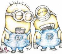 215x185 inspiring image minions, drawing, humor, art, film, dispicable me - Minions Drawing Banana