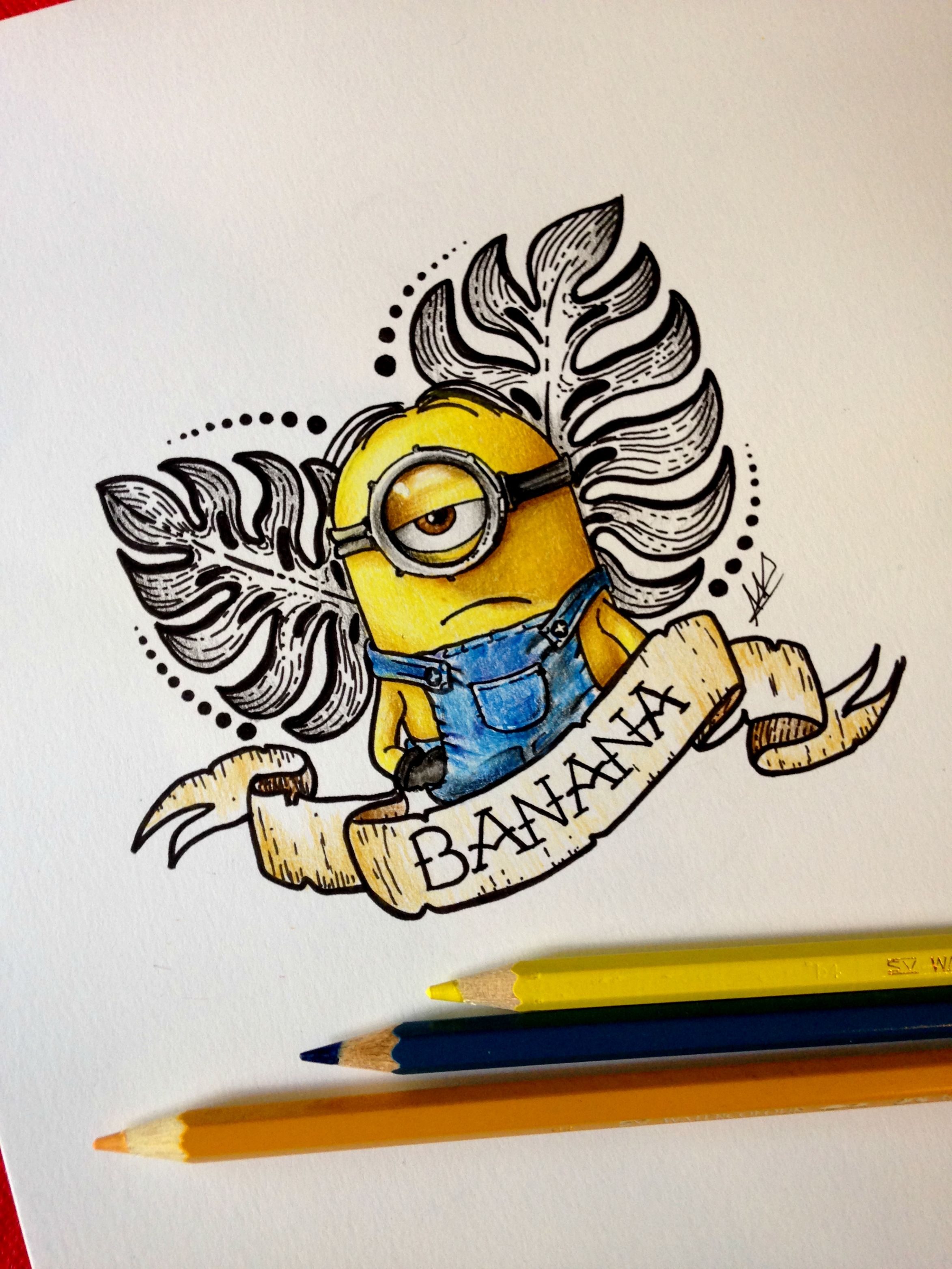 2346x3128 Antonietta Arnone Arts Drawing More - Minions Drawing Banana