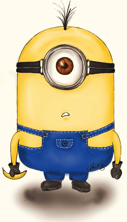 406x710 banana minion - Minions Drawing Banana