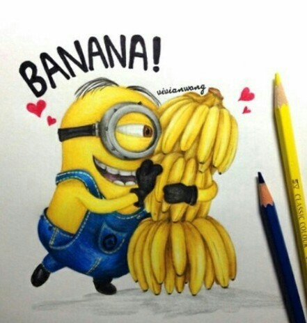 441x464 banana minion uploaded - Minions Drawing Banana