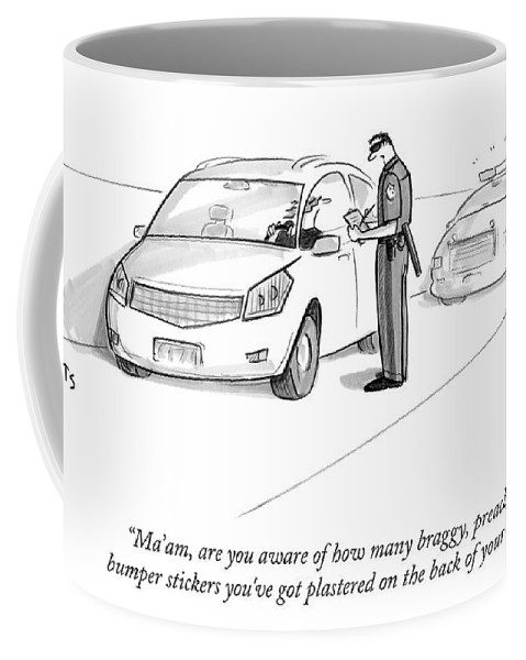 479x600 a cop pulls over a minivan coffee mug for sale - Minivan Drawing