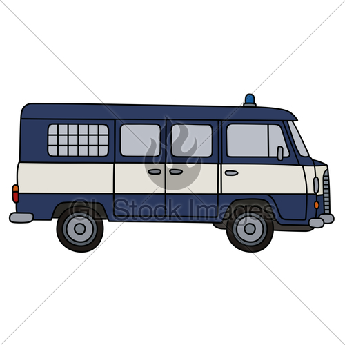 500x500 Old Police Minivan Gl Stock Images - Minivan Drawing