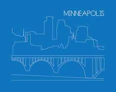 Minneapolis Skyline Drawing