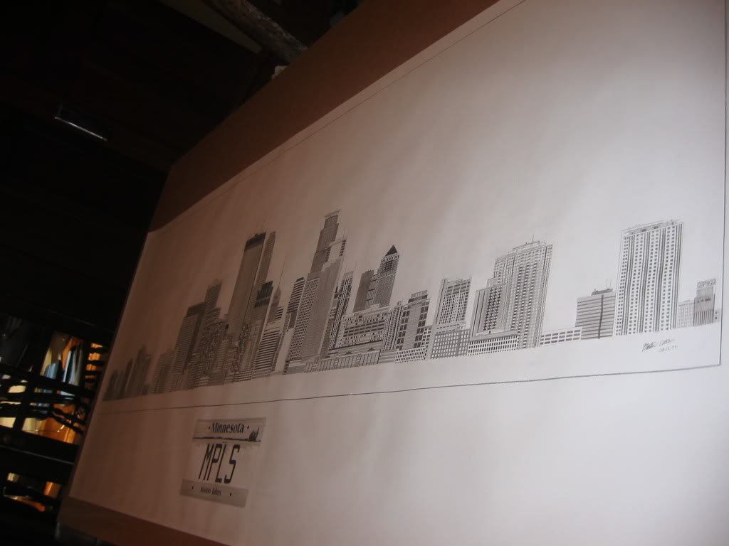 1024x768 Minneapolis Skyline Drawing - Minneapolis Skyline Drawing