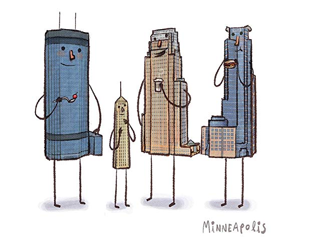 625x500 Minneapolis Skyline - Minneapolis Skyline Drawing
