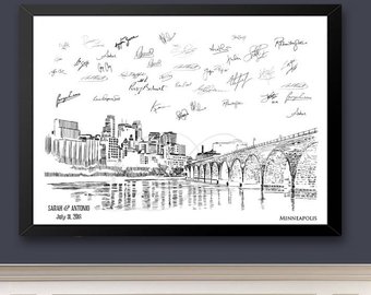 340x270 Minneapolis Skyline Etsy - Minneapolis Skyline Drawing
