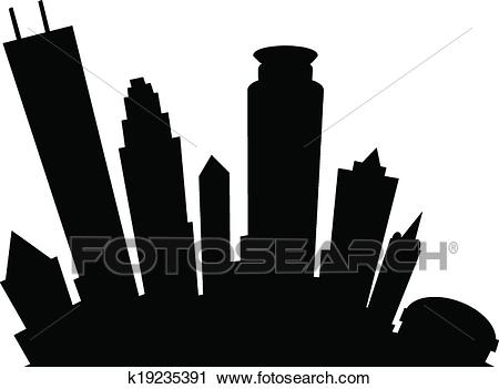 450x351 cityscape clipart minneapolis skyline - Minneapolis Skyline Drawing