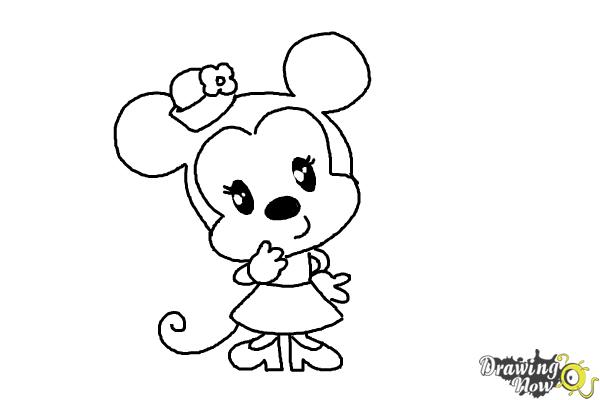 600x400 How To Draw Chibi Minnie Mouse - Minnie Drawing