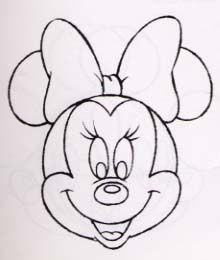220x260 How To Draw Mini Mouse How To Draw Minnie - Minnie Drawing