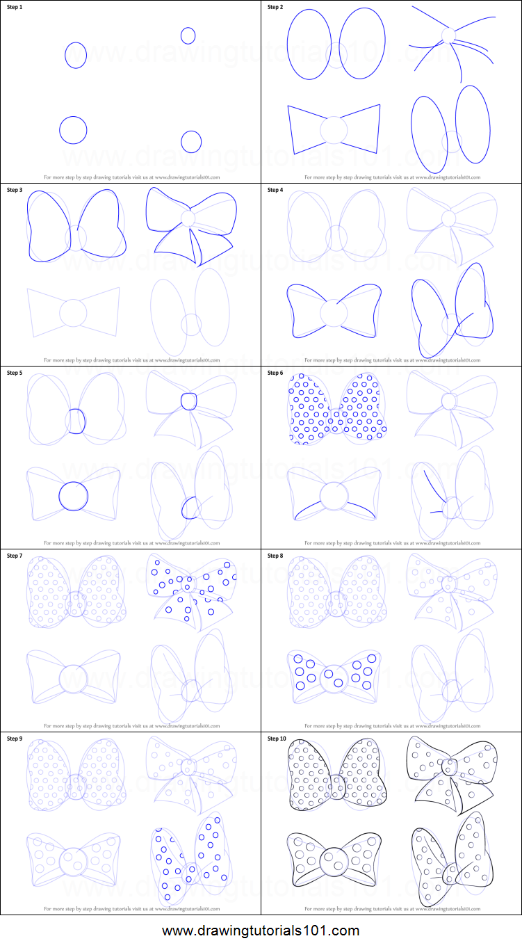 751x1366 How To Draw Minnie Mouse Bow Tie Printable Step - Minnie Mouse Bow Drawing