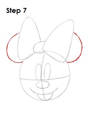 300x388 How To Draw Minnie Mouse - Minnie Mouse Bow Drawing