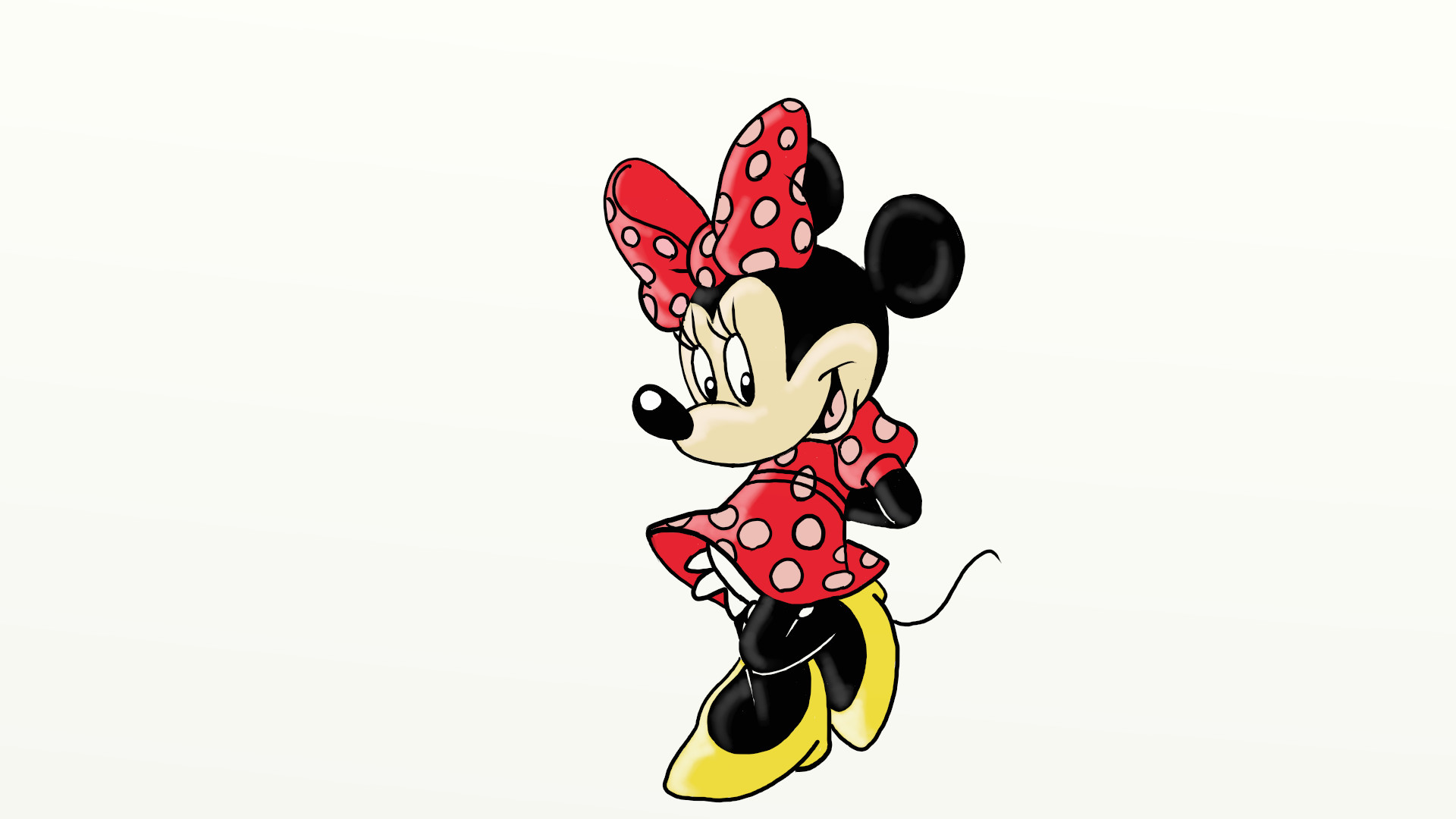 1920x1080 daily cartoon drawings - Minnie Mouse Cartoon Drawing