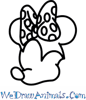 300x350 How To Draw Minnie Mouse - Minnie Mouse Drawing