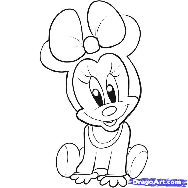 736x736 Baby Minnie Mouse Drawing - Minnie Mouse Drawing Pages