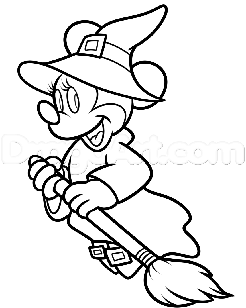 863x1081 minnie mouse halloween drawings halloween holidays wizard - Minnie Mouse Drawing Pictures