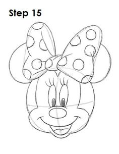 236x305 Draw Minnie Mouse Step Disney Art Drawings, Disney - Minnie Mouse Drawing Pictures