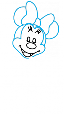 215x382 how to draw minnie mouse, cartoons, easy step - Minnie Mouse Drawing Step By Step