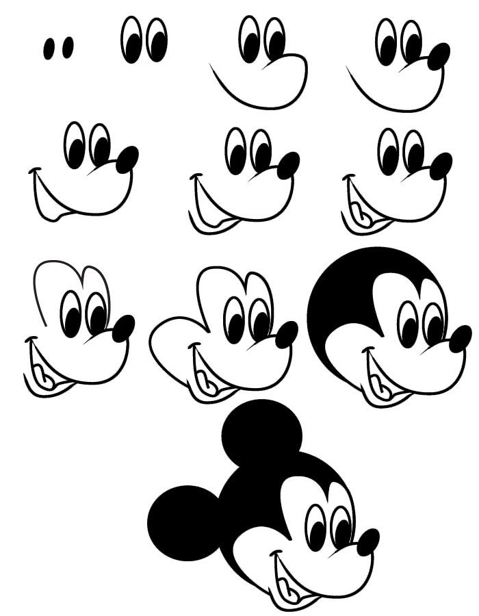 700x900 Kids - Minnie Mouse Drawing Step By Step