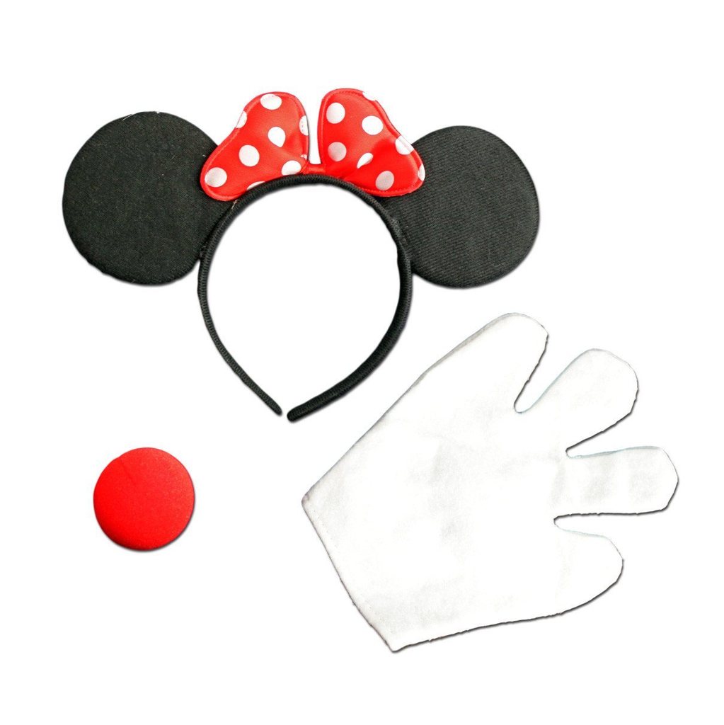 1023x1024 buy minnie mouse ears with red nose and gloves - Minnie Mouse Ears Drawing
