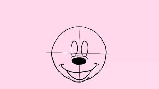 549x309 Ways To Draw Minnie Mouse Step - Minnie Mouse Face Drawing