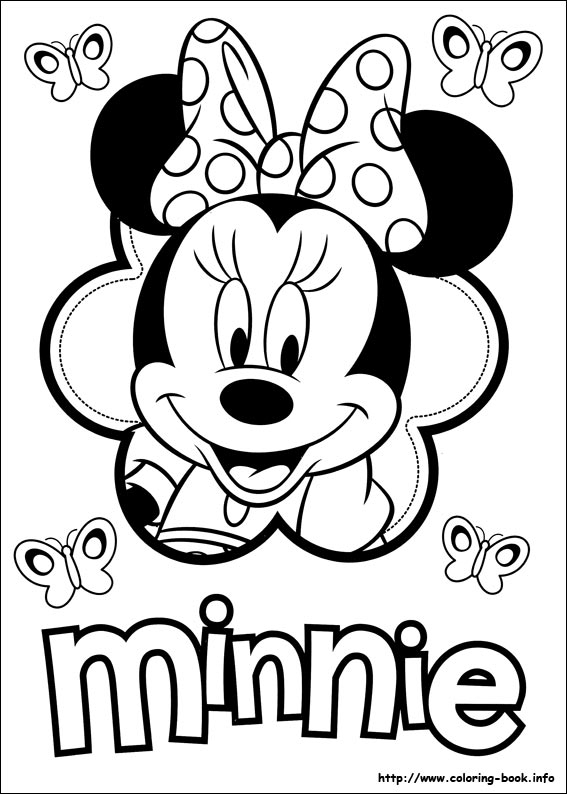 567x794 Minnie Mouse Color Pages Printable Coloring Pages - Minnie Mouse Line Drawing