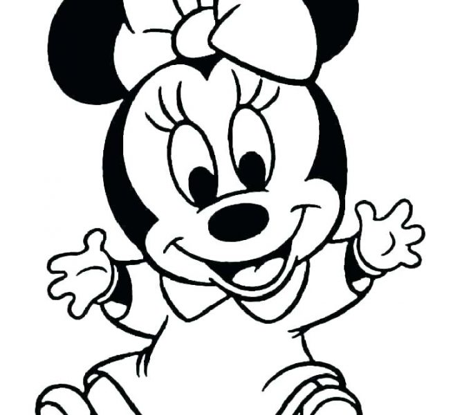 Minnie Mouse Line Drawing at PaintingValley.com | Explore collection of ...