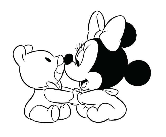700x575 Baby Minnie Mouse Coloring Sheets Free Coloring Pages All In One - Minnie Mouse Line Drawing