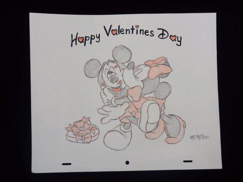 480x360 disney mickey minnie mouse valentine's day colored - Minnie Mouse Pencil Drawing