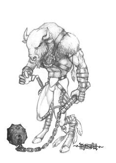 Sketch Minotaur Drawing Easy - camping distractiv