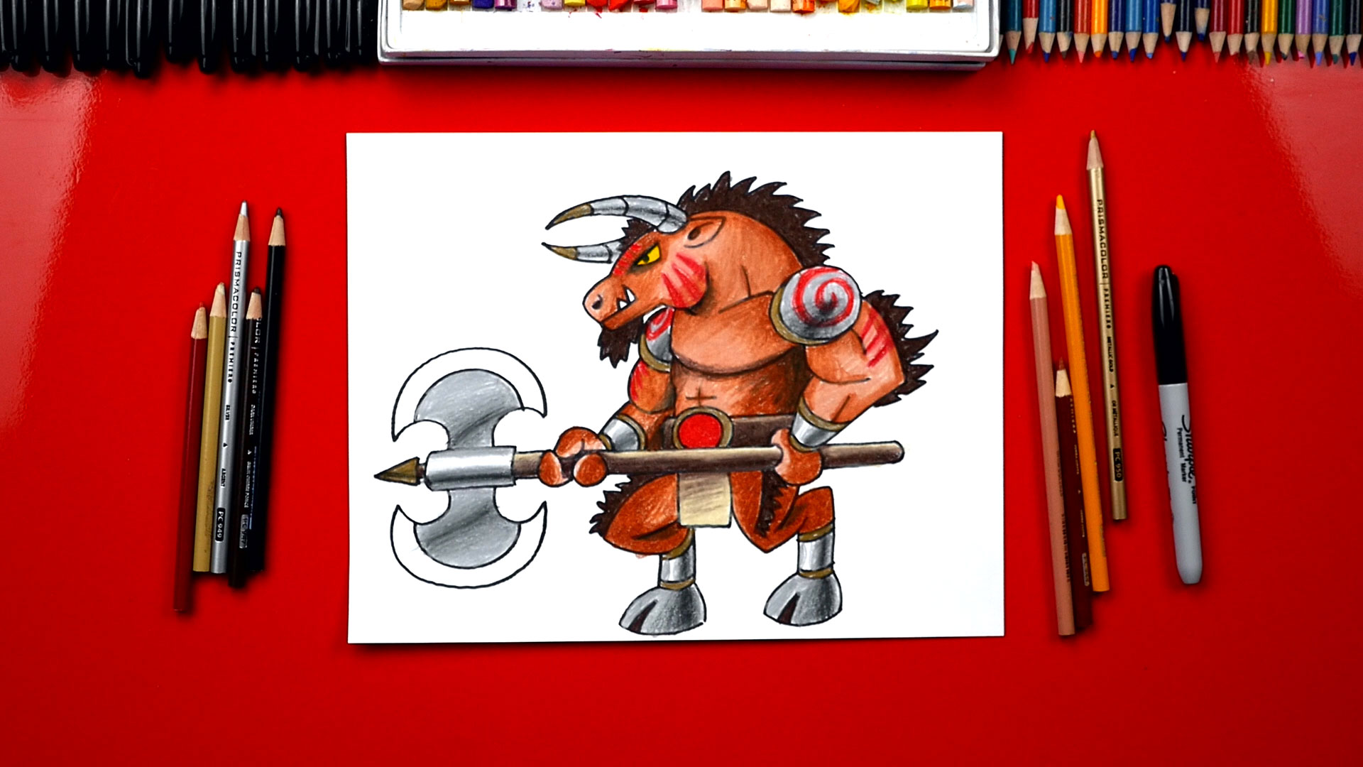 1920x1080 how to draw the minotaur - Minotaur Drawing