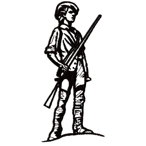 500x500 Minuteman Outline Embroidery Design Annthegran - Minuteman Drawing