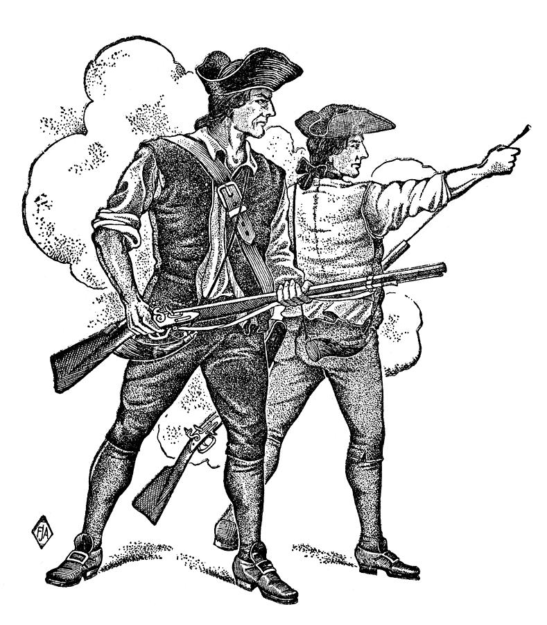 789x900 Minutemen, Photograph - Minuteman Drawing