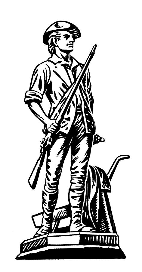 472x900 Minutemen Photograph - Minuteman Drawing