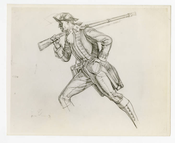 730x597 revolutionary war minuteman - Minuteman Drawing