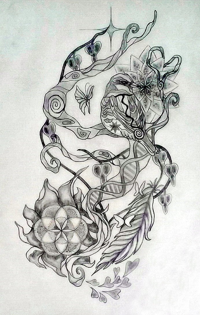 692x1092 The Miracle Of Life Sacred Tattoo Design Tania Marie - Miracle Drawing
