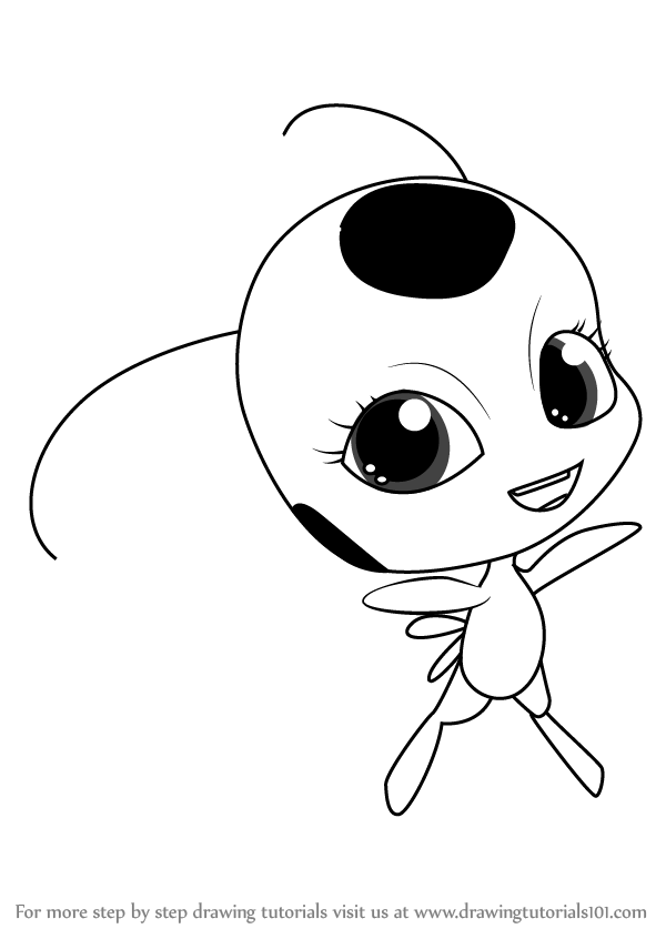 600x846 learn how to draw tikki from miraculous ladybug - Miraculous Drawings
