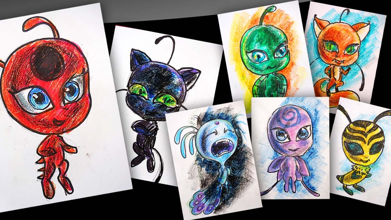 1280x720 how to draw all kwami from miraculous ladybug art for kids - Miraculous Drawings