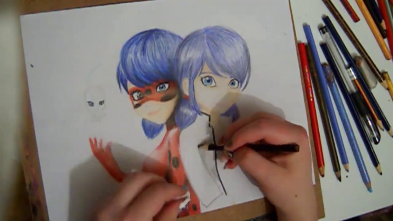 1280x720 how to draw miraculous ladybugmarinette step - Miraculous Ladybug Drawing