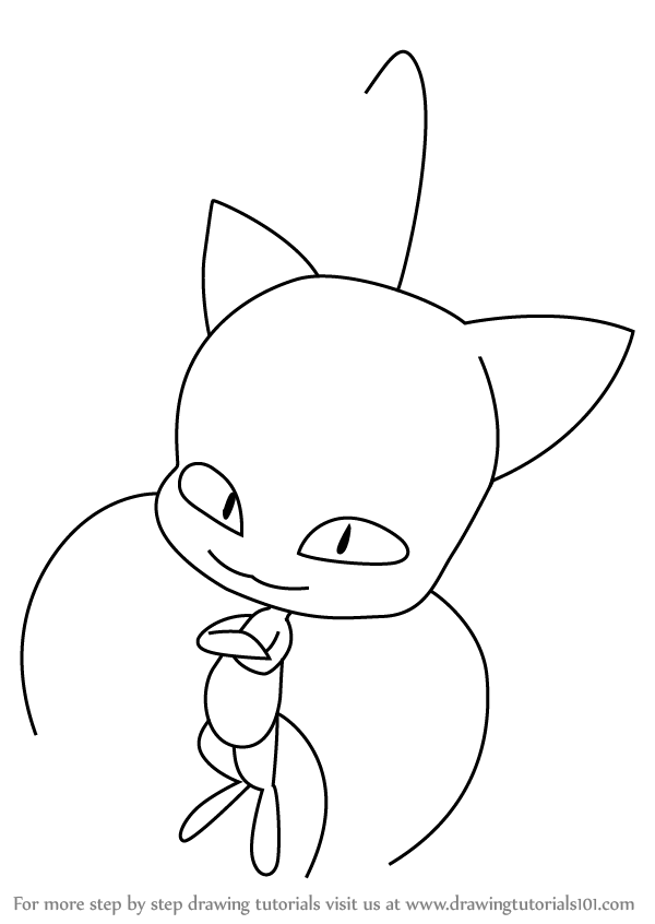 600x846 learn how to draw plagg from miraculous ladybug - Miraculous Ladybug Drawing
