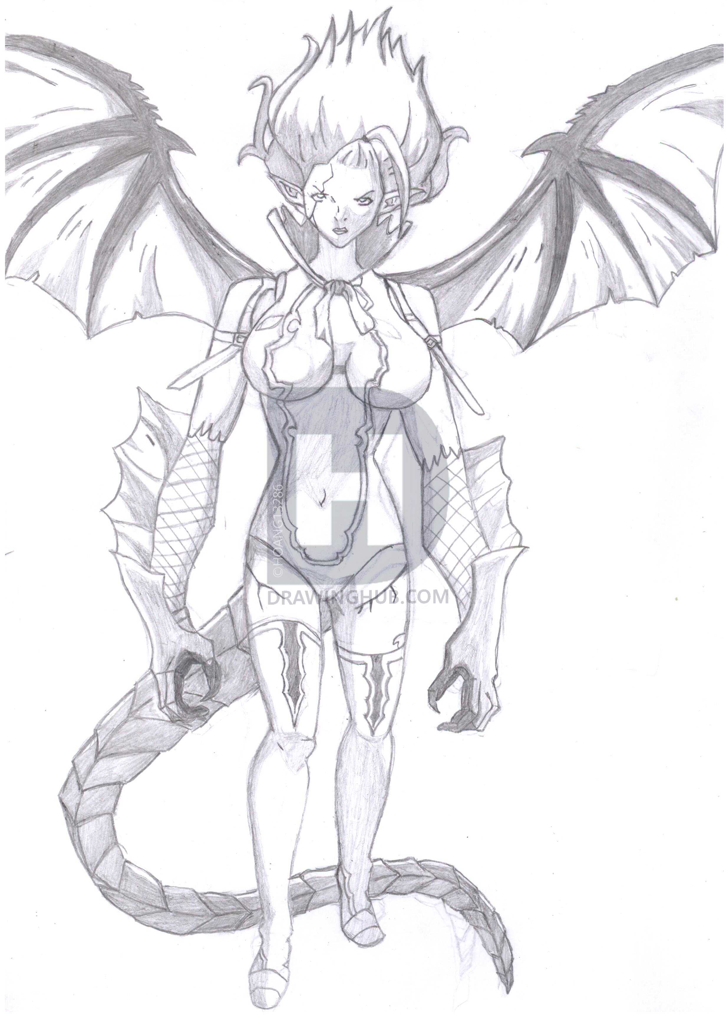 2464x3446 fairy tail, mirajane satan soul drawing - Mirajane Drawing