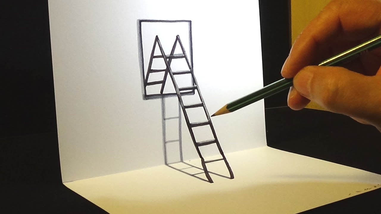 1280x720 how to draw ladder mirror - Mirror Drawing