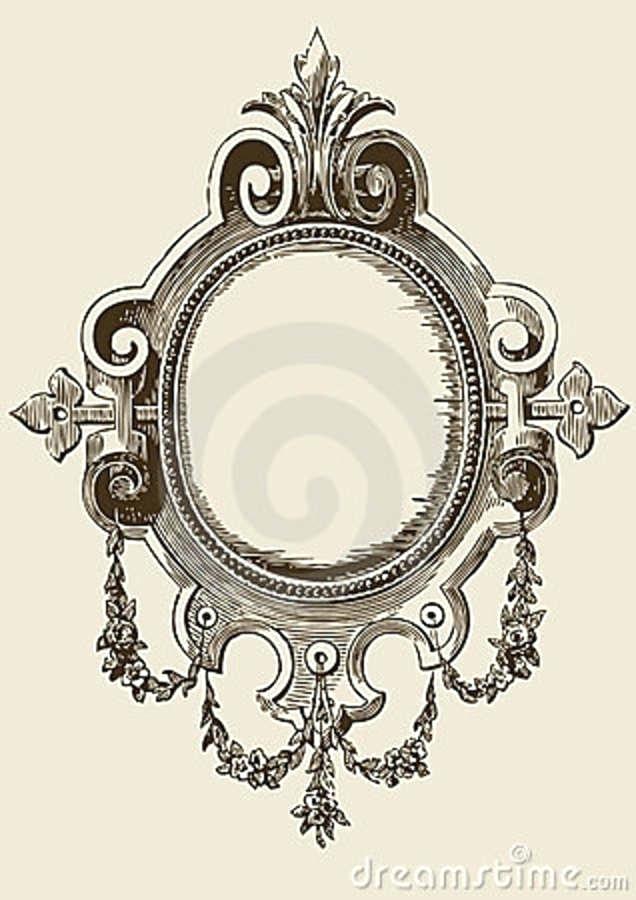 636x900 vintage mirror frames beautiful frame hand picture - Mirror Frame Drawing