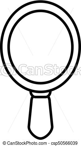 262x470 hand mirror icon outline style hand mirror icon outline - Mirror Line Drawing