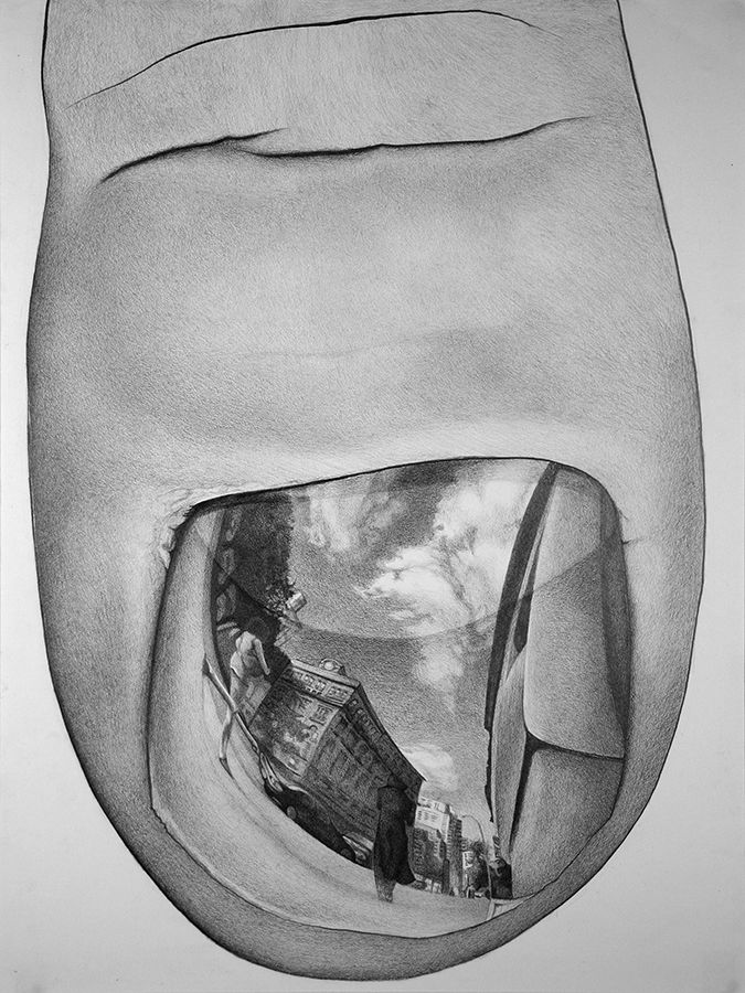 675x900 Thumbnail Mirror, Graphite On Paper - Mirror Reflection Drawing
