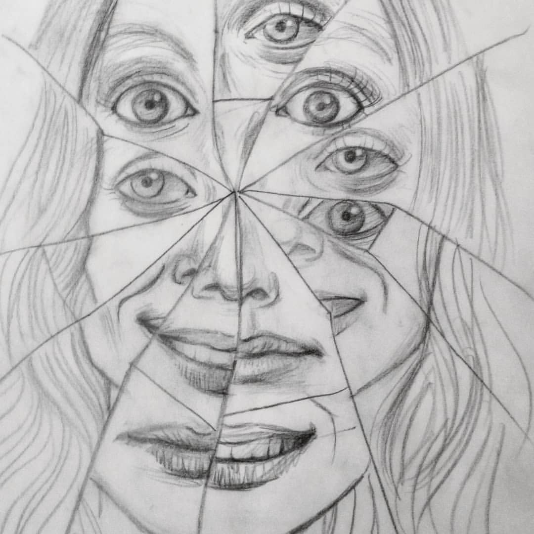 1080x1080 Esther Coonfield Ahhhh This Drawing Is Making Me Dizzy - Mirror Reflection Drawing