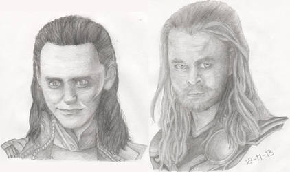 422x250 Mischief And Thunder, Pencil Drawing - Mischief Drawing