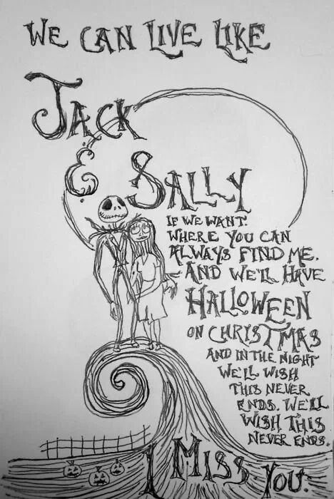 468x700 drawing art jack skellington lyrics halloween i miss you nightmare - Miss You Drawing